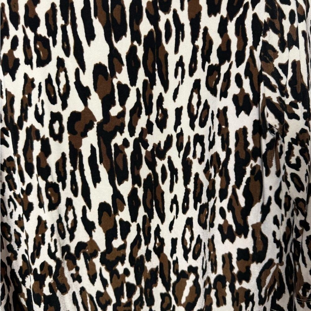 Chico's Animal Print Top with Asymmetrical Design - Picture 7 of 9